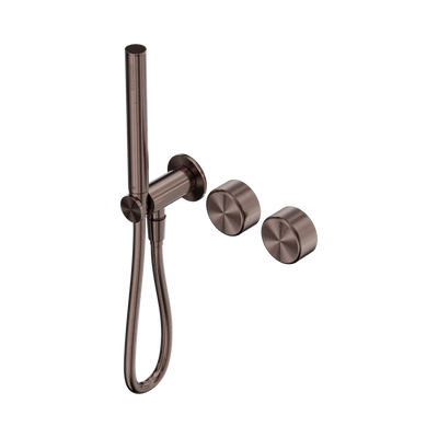 Nero Serenity Progressive Shower System With Metal Handle And Slim Shower Brushed Bronze