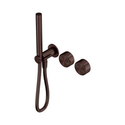 Nero Serenity Progressive Shower System With Metal Handle And Slim Shower Rome Bronze