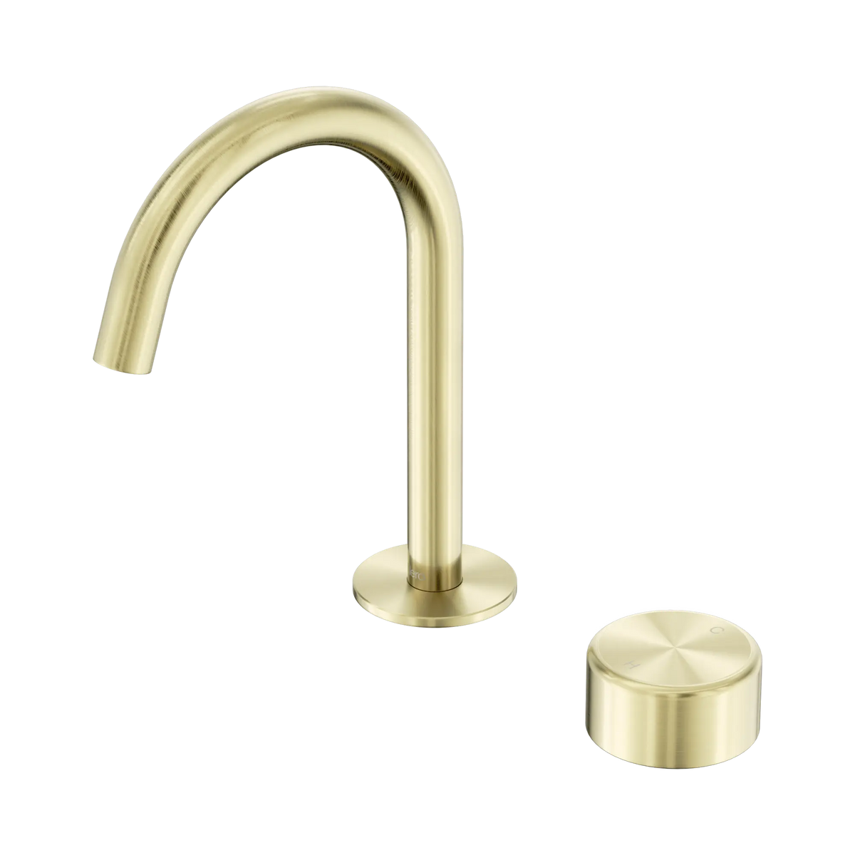 Serenity Progressive Basin Mixer Arc Spout With Metal Handle Brushed Gold
