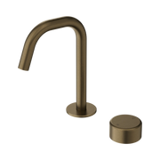 Nero Serenity Progressive Basin Mixer Edge Spout With Metal Handle Tumbled Antique Brass