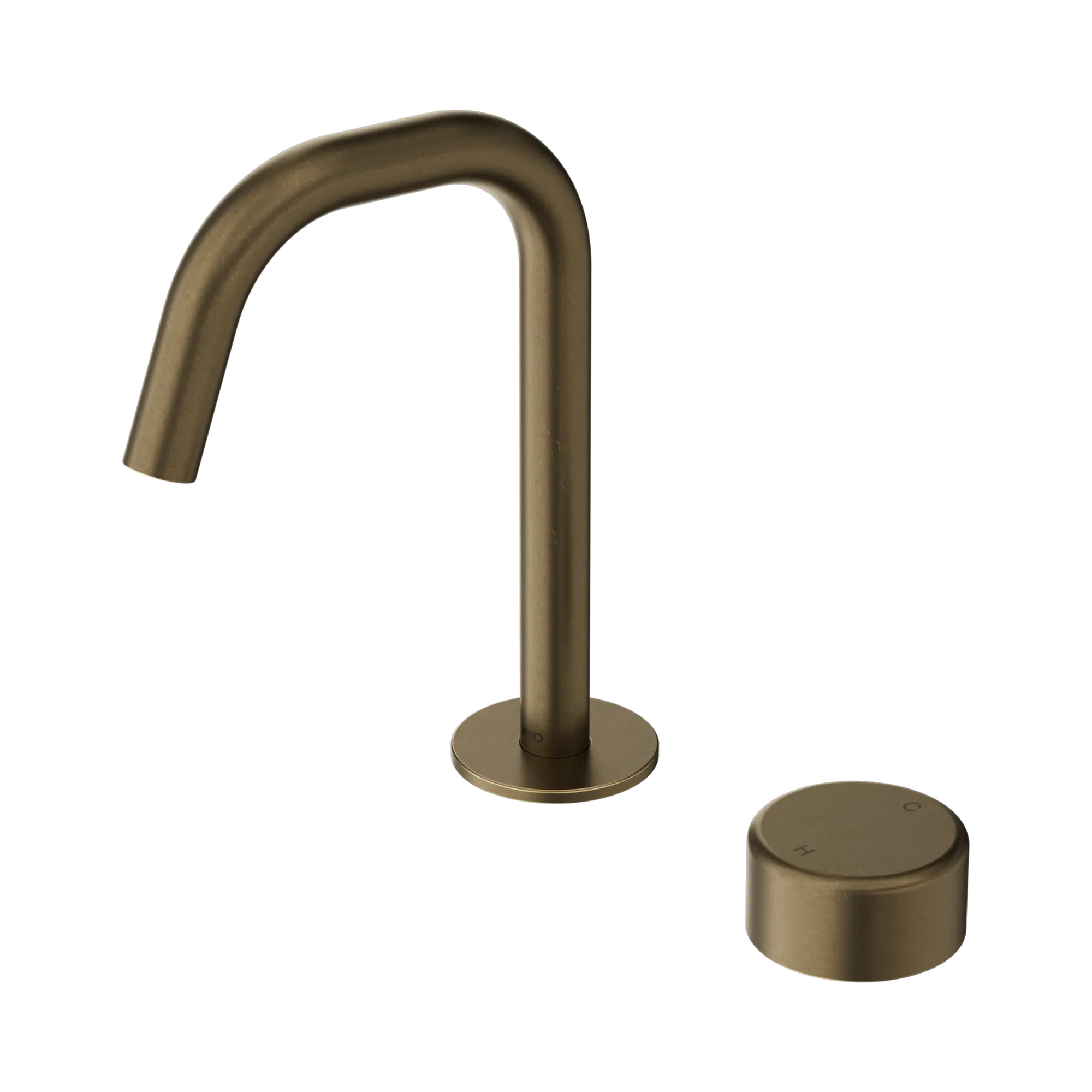Nero Serenity Progressive Basin Mixer Edge Spout With Metal Handle Tumbled Antique Brass