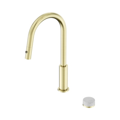 Nero Serenity Progressive Pull Out Kitchen Set With Carrara Handle - Brushed Gold