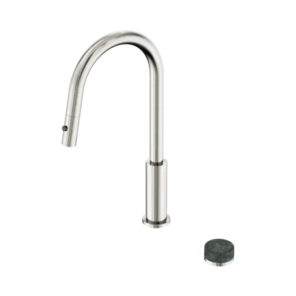 Nero Serenity Progressive Pull Out Kitchen Set With Verde Alpi Handle - Brushed Nickel