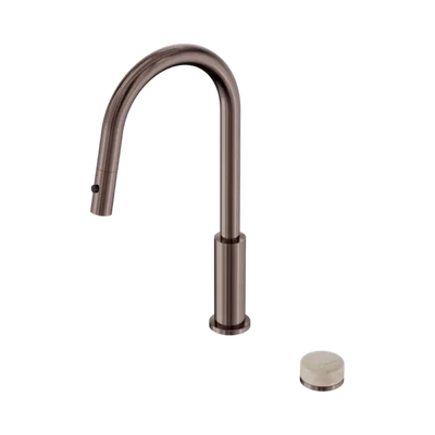 Nero Serenity Progressive Pull Out Kitchen Set With Rome Travertine Handle - Brushed Bronze