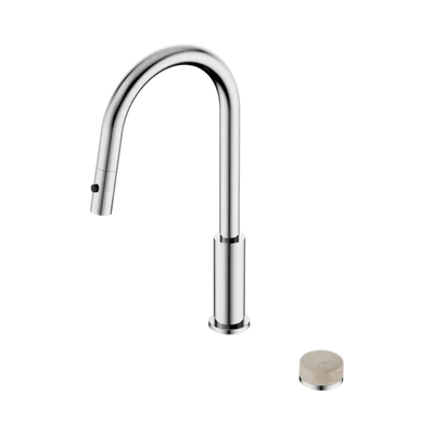Nero Serenity Progressive Pull Out Kitchen Set With Rome Travertine Handle - Chrome