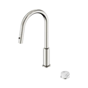 Nero Serenity Progressive Pull Out Kitchen Set With Arabescato Corchia Handle - Brushed Nickel