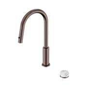Nero Serenity Progressive Pull Out Kitchen Set With Arabescato Corchia Handle - Brushed Bronze