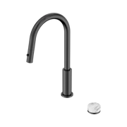 Nero Serenity Progressive Pull Out Kitchen Set With Arabescato Corchia Handle - Gun Metal