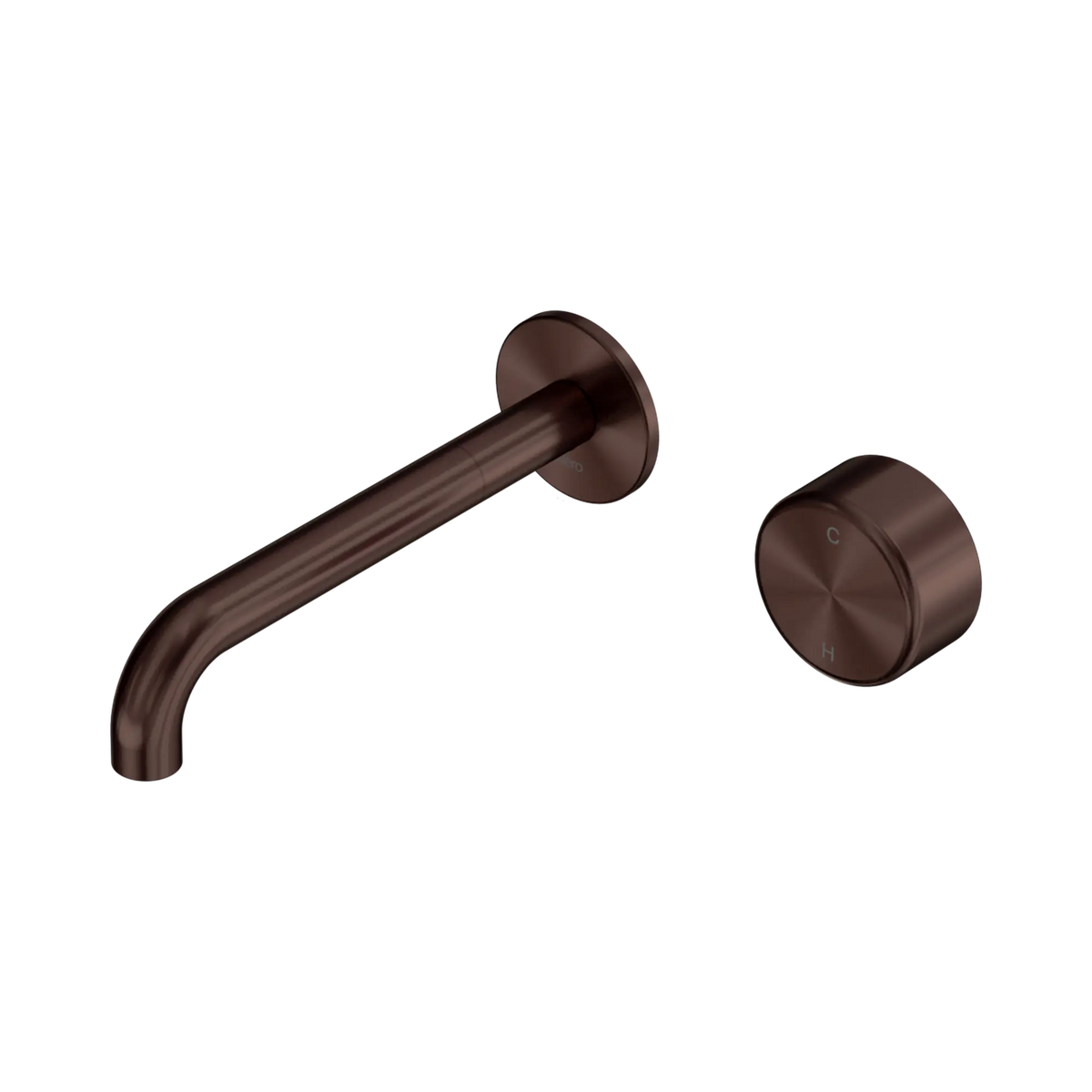 Serenity Progressive Wall Basin Mixer 185mm Spout With Metal Handle Rome Bronze