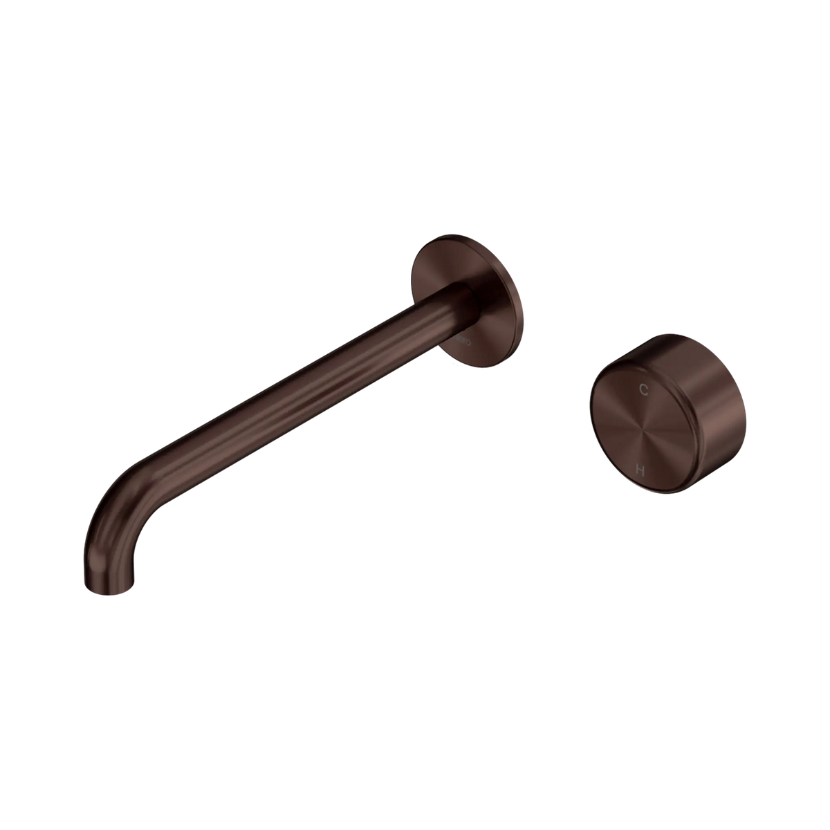 Serenity Progressive Wall Basin Mixer 220mm Spout With Metal Handle Rome Bronze