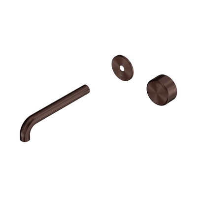 Nero Serenity Progressive Wall Basin Mixer 185mm Spout With Metal Handle Trim Kit Only Rome Bronze
