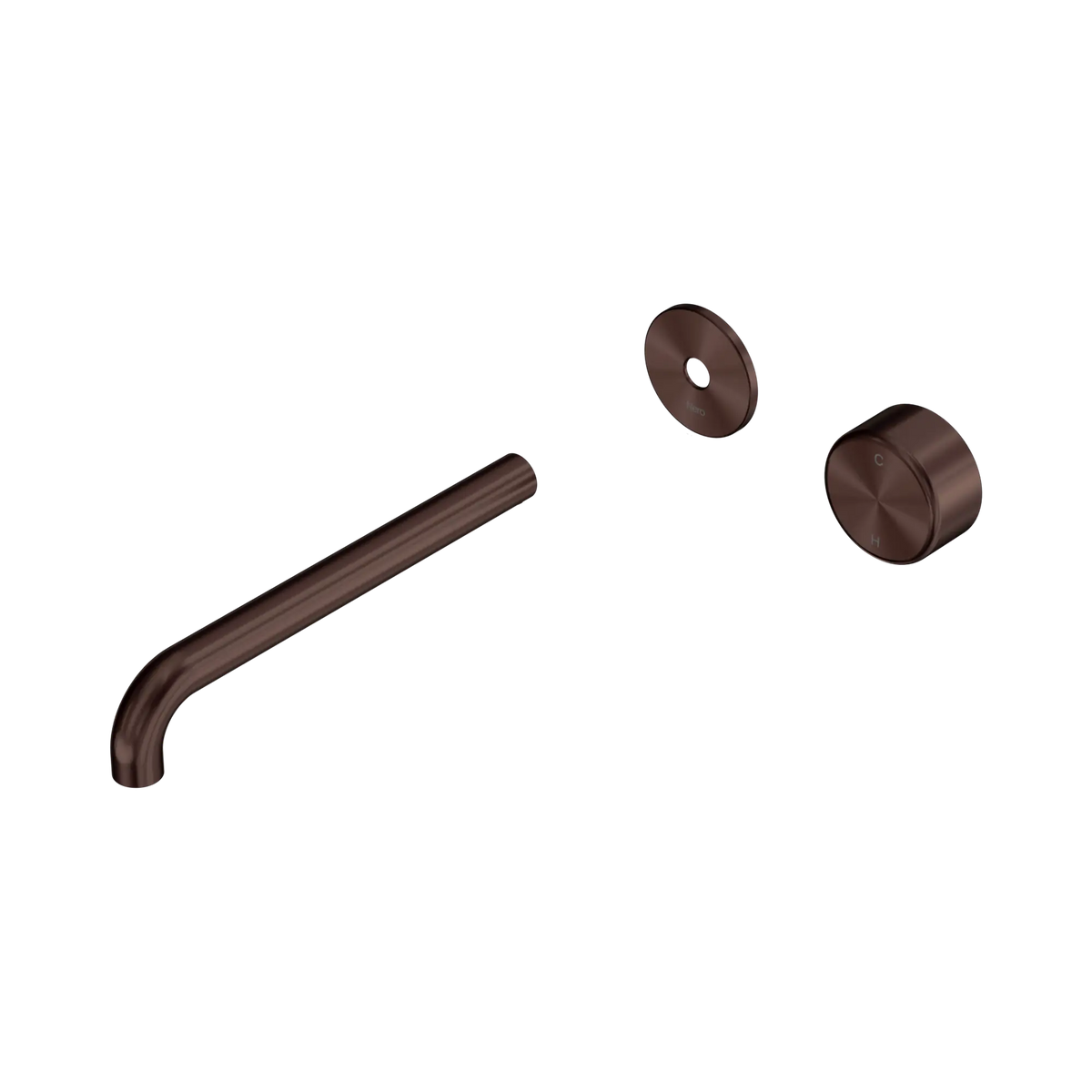 Serenity Progressive Wall Basin Mixer 220mm Spout With Metal Handle Trim Kit Only Rome Bronze