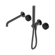 Nero Serenity Progressive Shower System With Spout With Marquina Black Handle And Slim Shower - Gun Metal