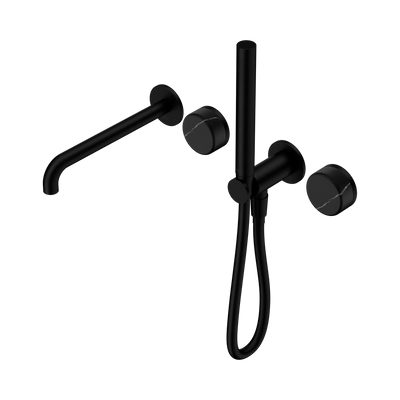Nero Serenity Progressive Shower System With Spout With Marquina Black Handle And Slim Shower - Matte Black