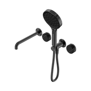 Nero Serenity Progressive Shower System With Spout With Marquina Black Handle And Serenity Hand Shower - Gun Metal
