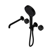 Nero Serenity Progressive Shower System With Spout With Marquina Black Handle And Serenity Hand Shower - Matte Black