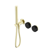 Nero Serenity Progressive Shower System With Marquina Black Handle And Slim Shower - Brushed Gold