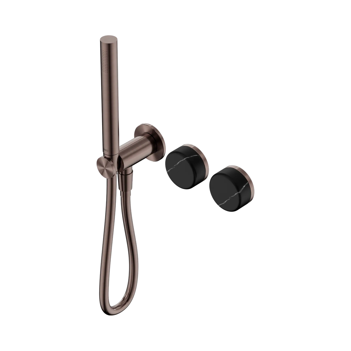 Nero Serenity Progressive Shower System With Marquina Black Handle And Slim Shower - Brushed Bronze