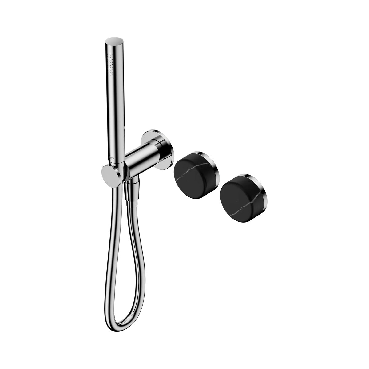 Nero Serenity Progressive Shower System With Marquina Black Handle And Slim Shower - Chrome