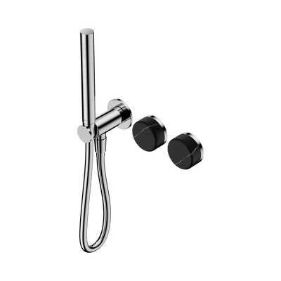 Nero Serenity Progressive Shower System With Marquina Black Handle And Slim Shower - Chrome