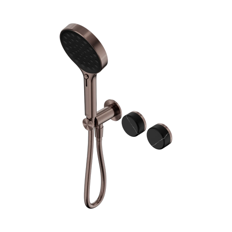 Nero Serenity Progressive Shower System With Marquina Black Handle And Serenity Hand Shower - Brushed Bronze