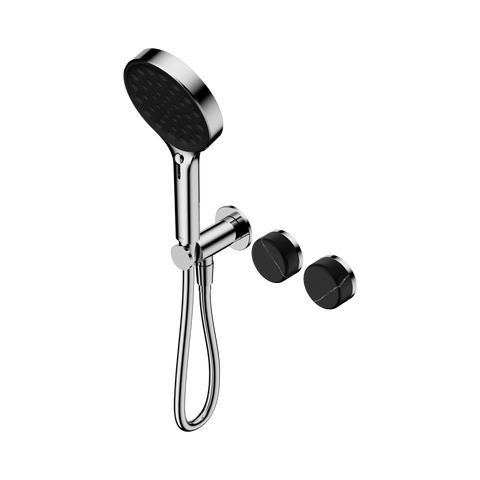 Nero Serenity Progressive Shower System With Marquina Black Handle And Serenity Hand Shower - Chrome