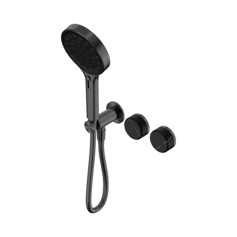 Nero Serenity Progressive Shower System With Marquina Black Handle And Serenity Hand Shower - Gun Metal