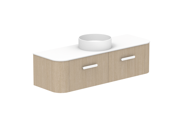 Adp Surry Curved Wall Hung Vanity Durasein Benchtop