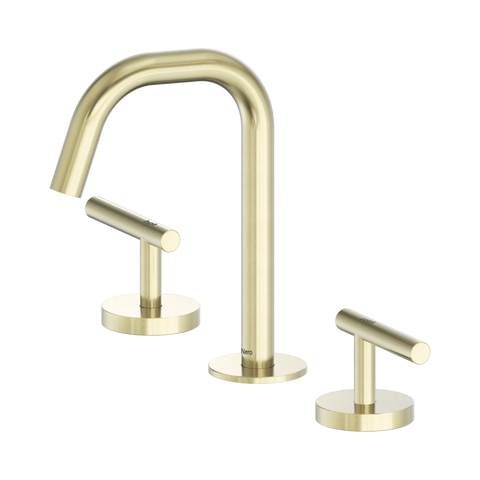 Nero Mecca Lever Basin Set Edge Spout Brushed Gold