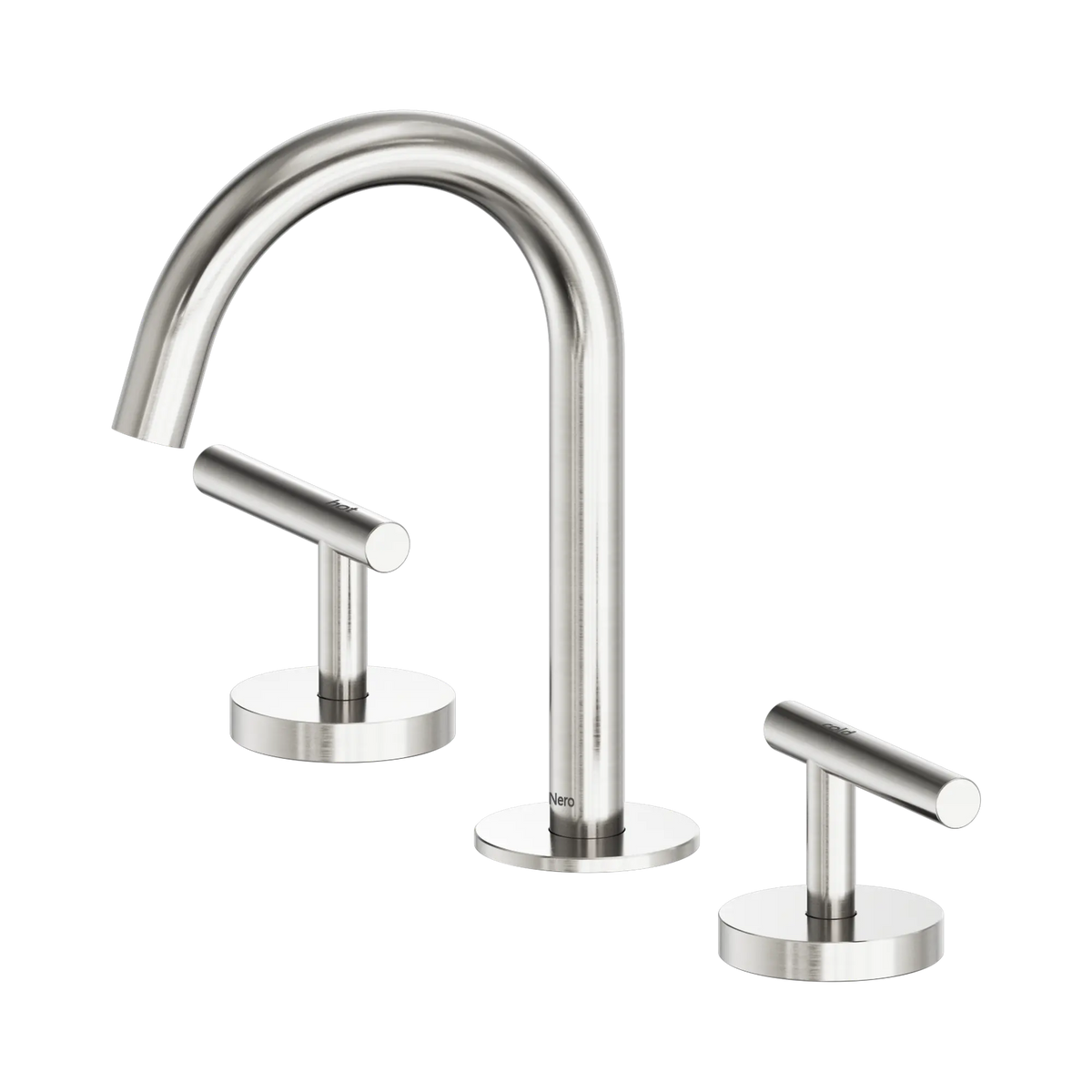 Mecca Lever Basin Set Arc Spout Brushed Nickel