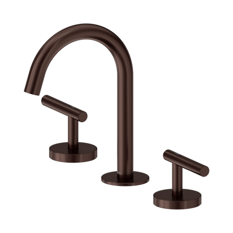 Nero Mecca Lever Basin Set Arc Spout Rome Bronze