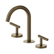 Nero Mecca Lever Basin Set Arc Spout Tumbled Antique Brass
