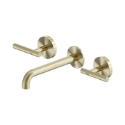 Mecca Lever Wall Basin/Bath Set 185mm Spout Brushed Gold