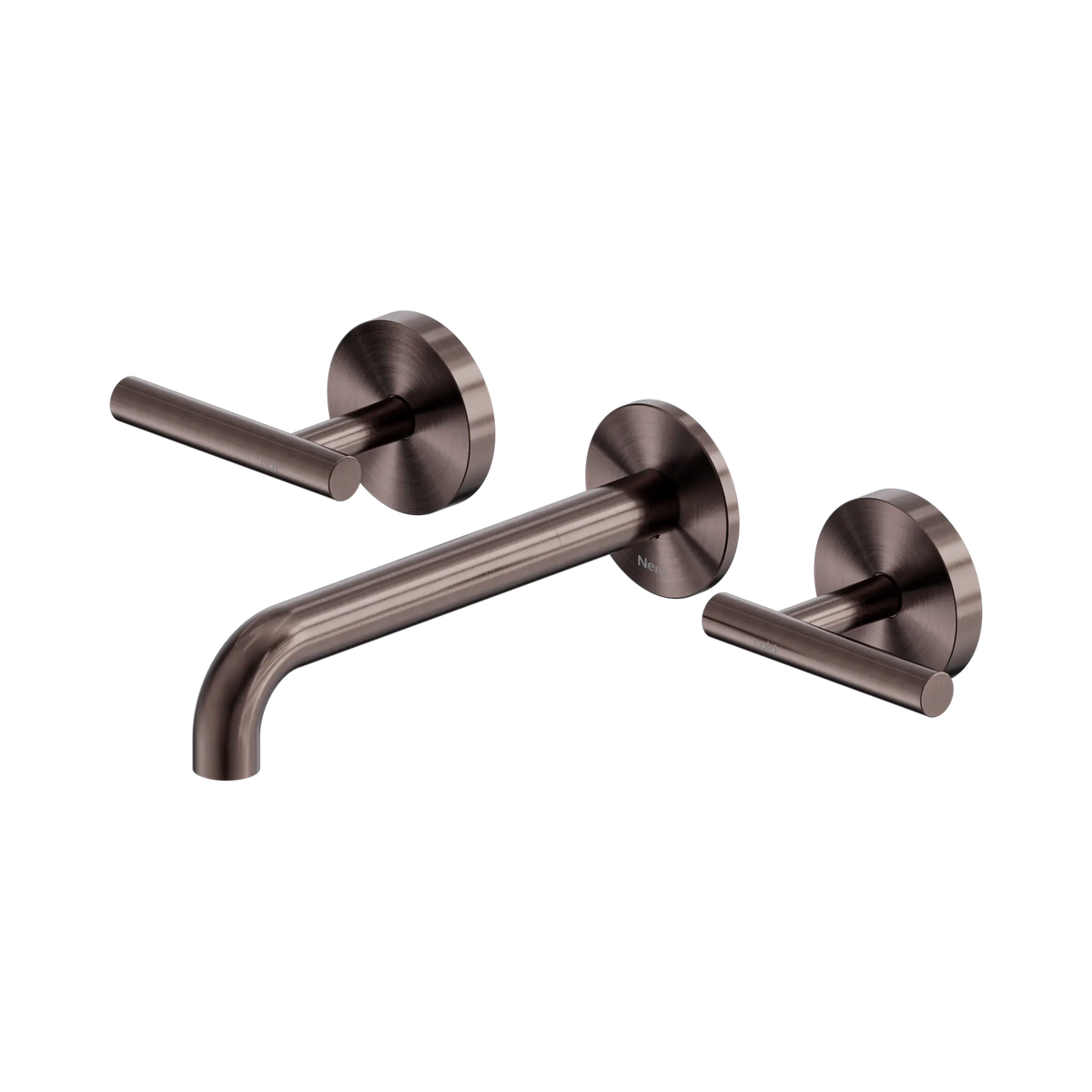 Mecca Lever Wall Basin/Bath Set 185mm Spout Brushed Bronze