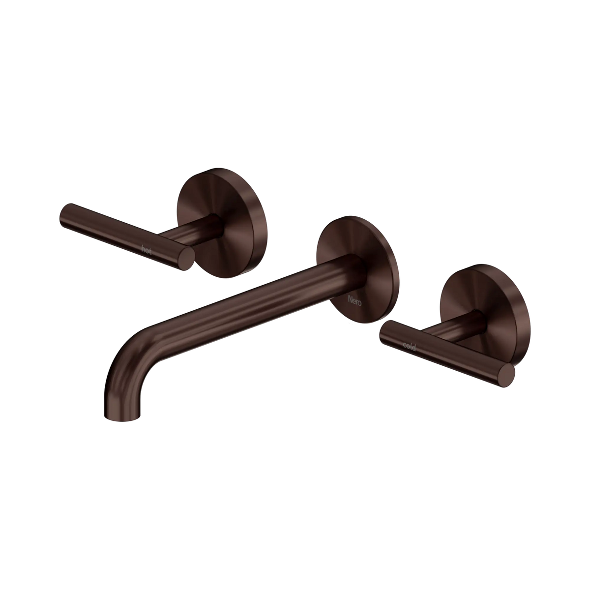 Mecca Lever Wall Basin/Bath Set 185mm Spout Rome Bronze