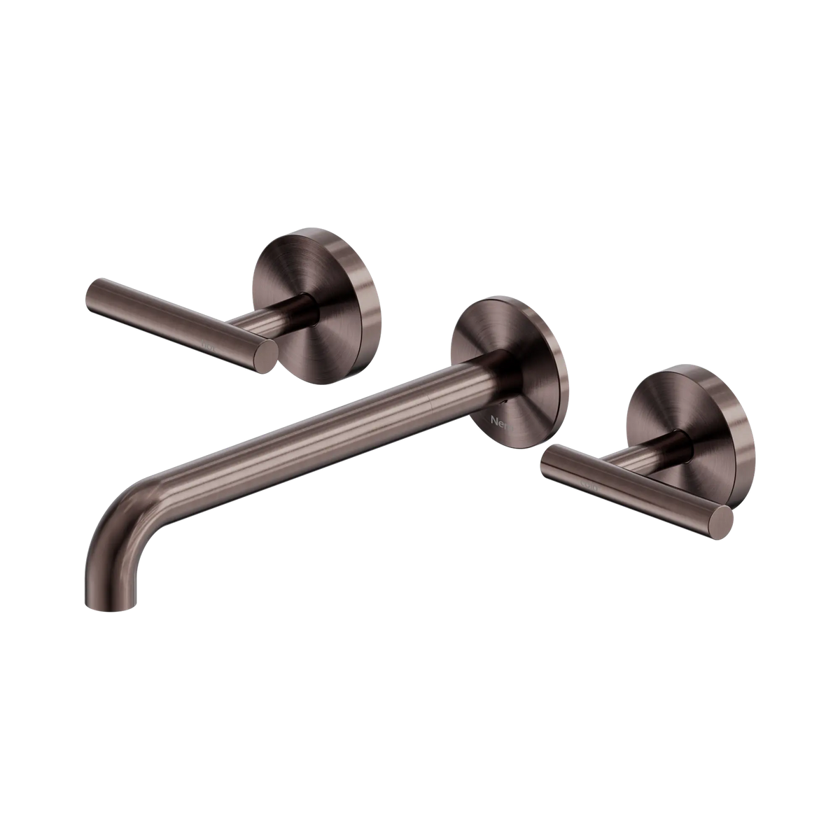 Mecca Lever Wall Basin/Bath Set 220mm Spout Brushed Bronze