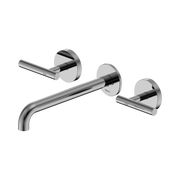 Mecca Lever Wall Basin/Bath Set 220mm Spout Chrome