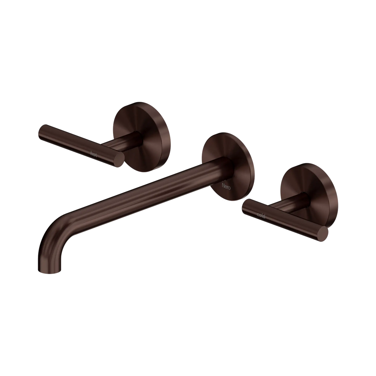 Mecca Lever Wall Basin/Bath Set 220mm Spout Rome Bronze