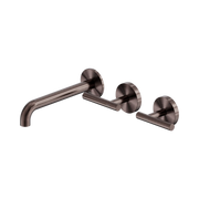 Mecca Lever Wall Basin/Bath Set 185mm Offset Spout Brushed Bronze