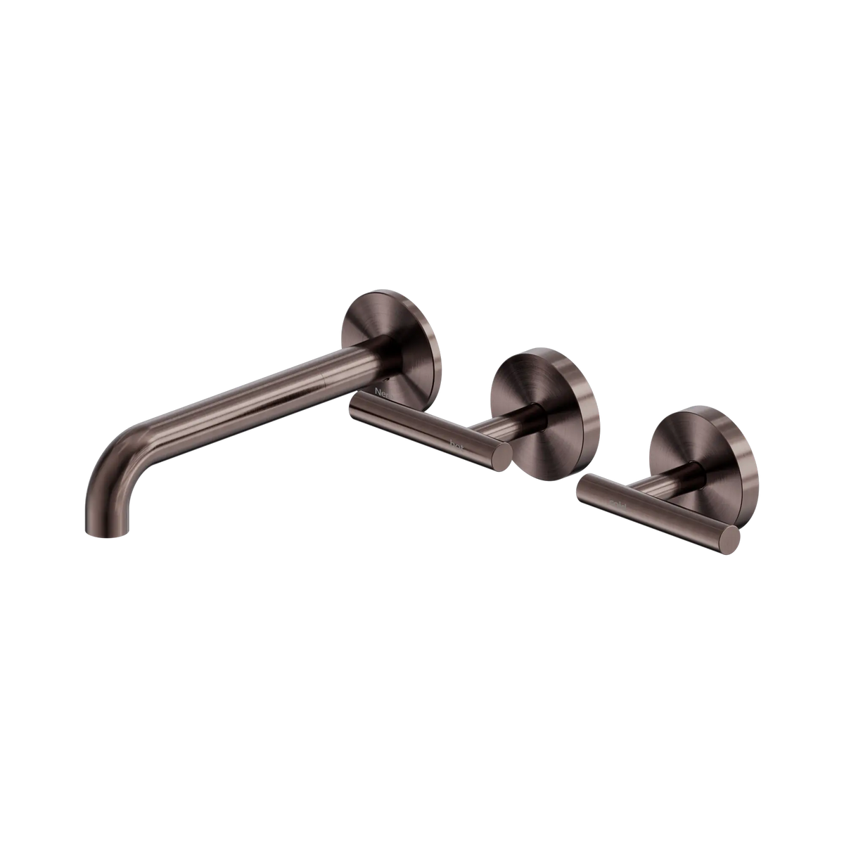 Mecca Lever Wall Basin/Bath Set 185mm Offset Spout Brushed Bronze