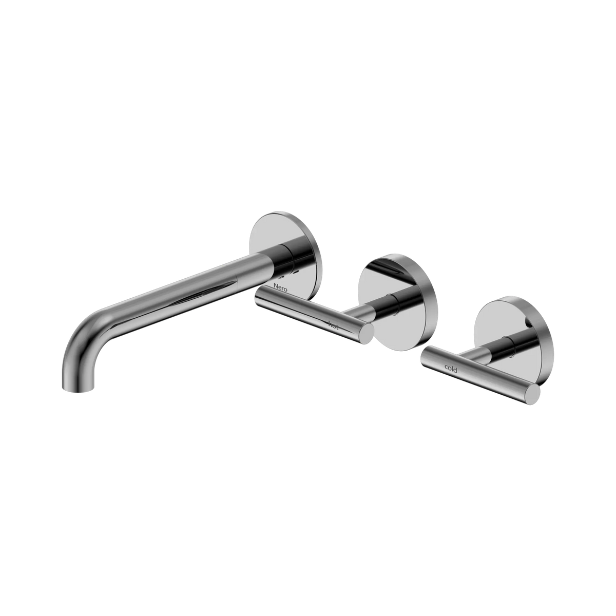 Mecca Lever Wall Basin/Bath Set 185mm Offset Spout Chrome