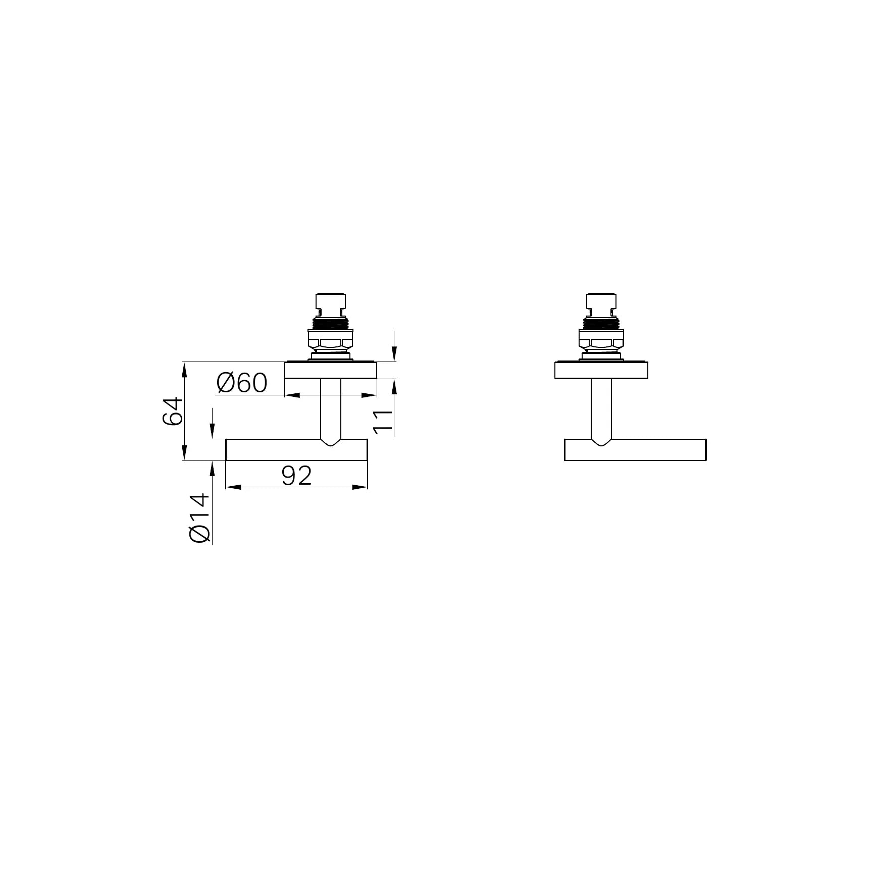 Nero Mecca Lever Wall Top Assemblies Tumbled Antique Brass