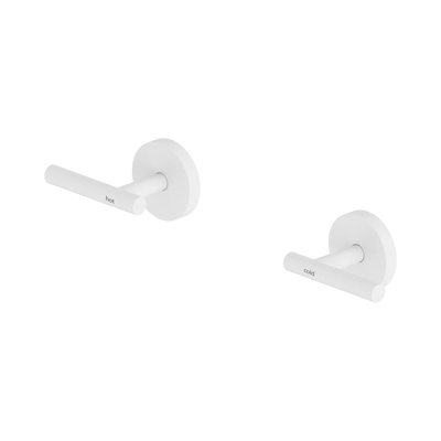 Nero Mecca Lever Wall Top Assemblies Matte White