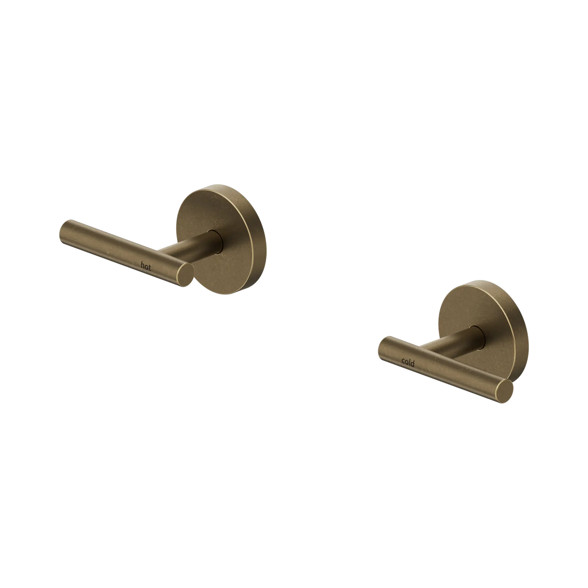 Nero Mecca Lever Wall Top Assemblies Tumbled Antique Brass
