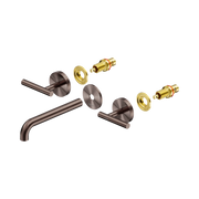 Mecca Lever Wall Basin/Bath Set 185mm Spout Trim Kit Only Brushed Bronze
