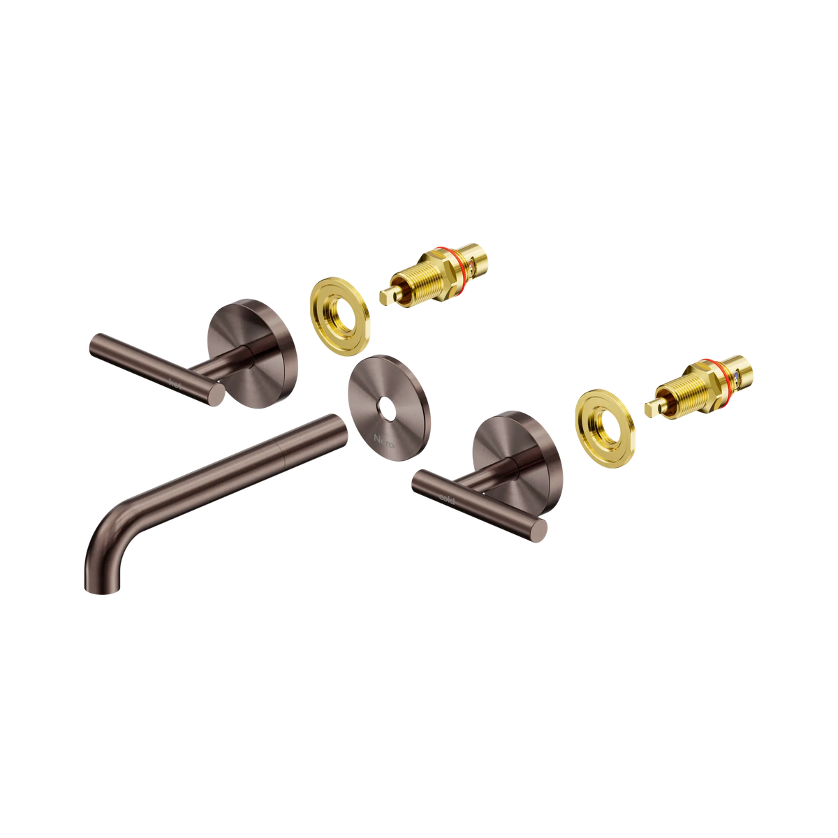 Mecca Lever Wall Basin/Bath Set 185mm Spout Trim Kit Only Brushed Bronze