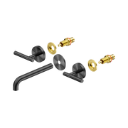 Mecca Lever Wall Basin/Bath Set 185mm Spout Trim Kit Only Gun Metal