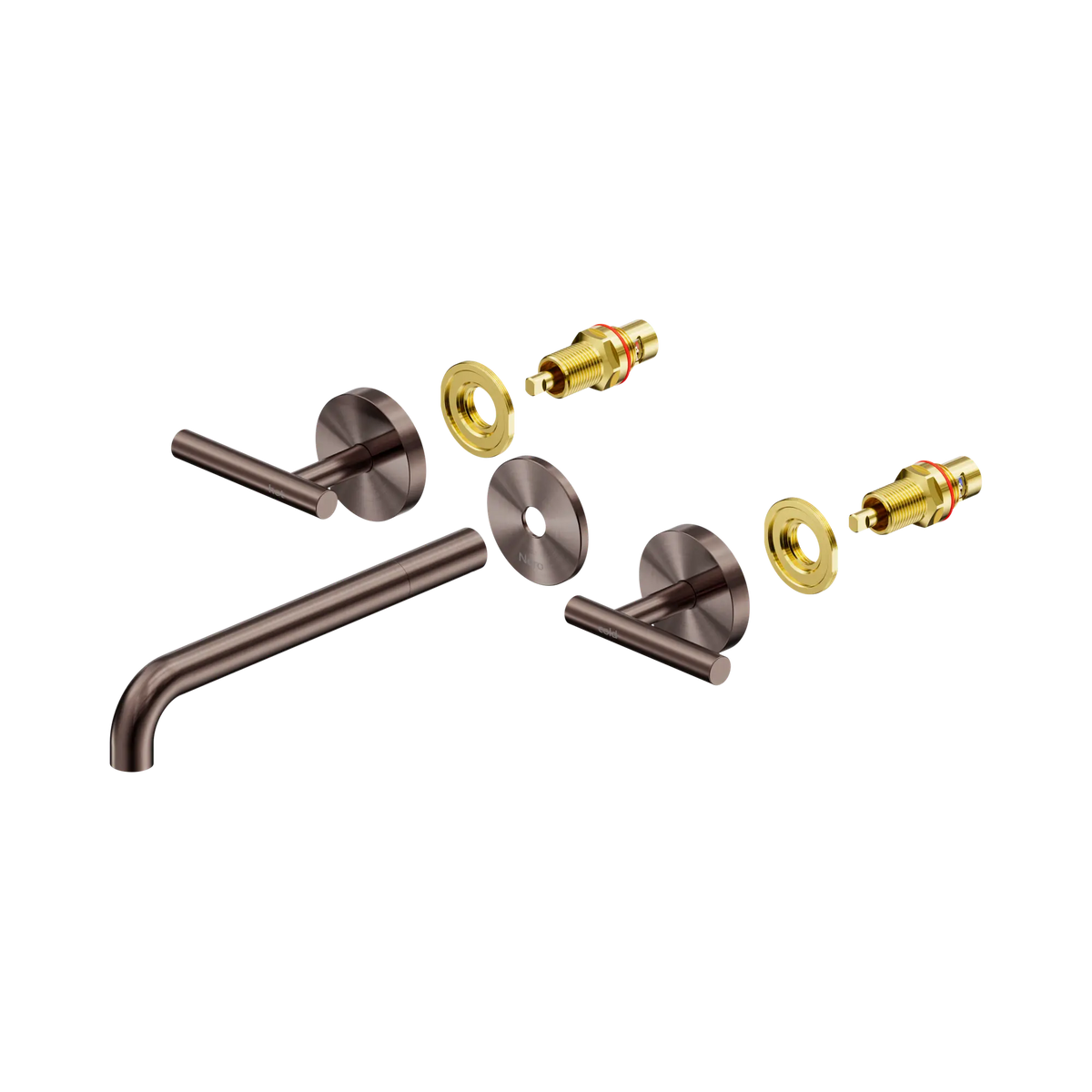 Mecca Lever Wall Basin/Bath Set 220mm Spout Trim Kit Only Brushed Bronze