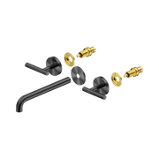 Mecca Lever Wall Basin/Bath Set 220mm Spout Trim Kit Only Gun Metal