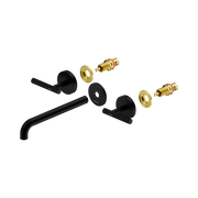 Mecca Lever Wall Basin/Bath Set 220mm Spout Trim Kit Only Matte Black